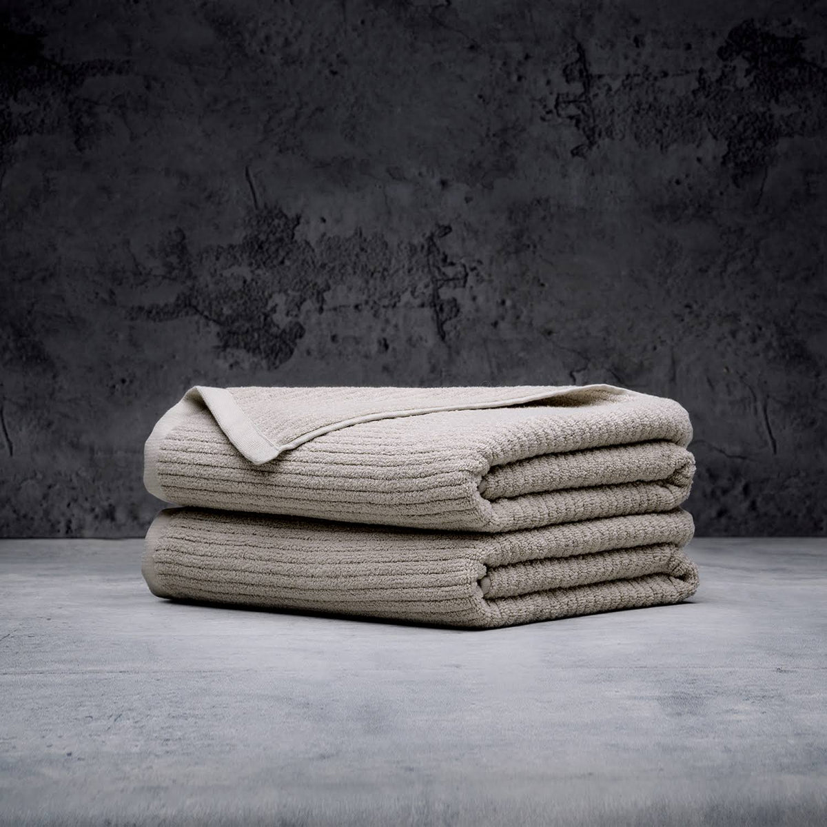 LUXOME Plush Performance 2 - Piece Bath Towel Set - Dual - Loop Design - Ultra Soft - Highly Absorbent - Quick Drying - Oyster (Tan)