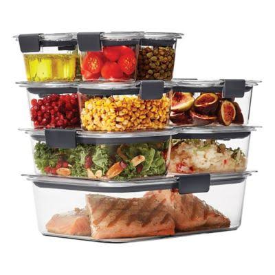 Rubbermaid Brilliance 22 - Piece Food Storage Container Set, Clear