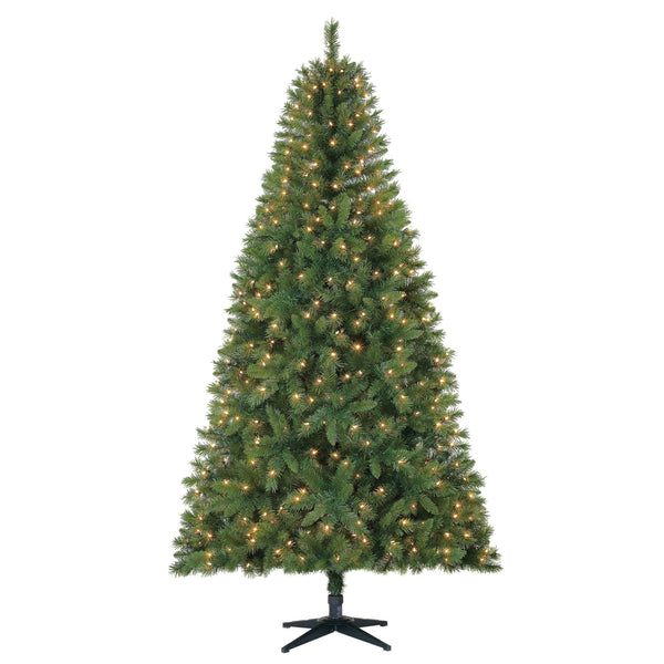 Holiday Time 7.5ft Pre - Lit Kennedy Fir Artificial Christmas Tree with 450 Clear Lights