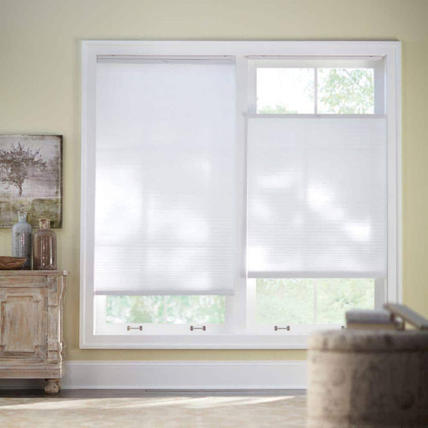 Home Decorators Collection Snow Drift Top Down Bottom Up Cordless Light Filtering Cellular Shades - 21.625 in. W x 48 in. L(Actual Size 21.375 x 48)