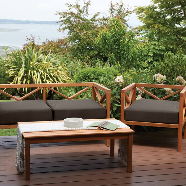 Jaylon Water - Resistant Patio Lounge Chair/Loveseat Cushion Arlmont & Co. Fabric: Espresso, Size: 5" H x 25" W x 27" D