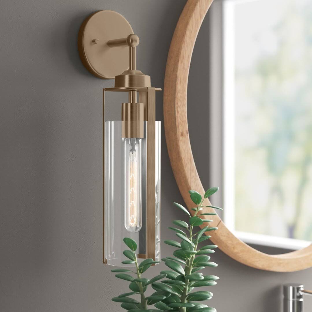 Keziah 1 - Light Dimmable Bath Sconce Zipcode Design Finish: Burnished Brass