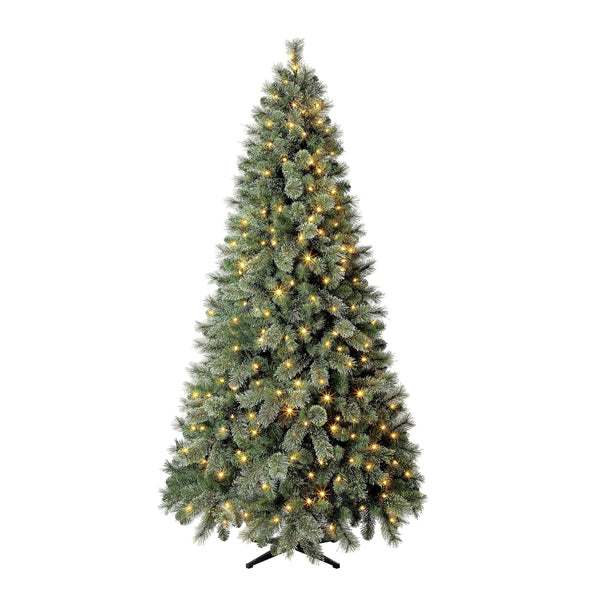 Holiday Time TG76M3K79D14 7.5 ft Pre - Lit Liberty Pine Artificial Christmas Tree, Color - Changing LED Lights