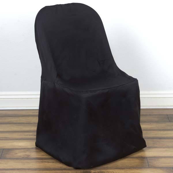 Efavormart Black Folding Chair Cover - Flat