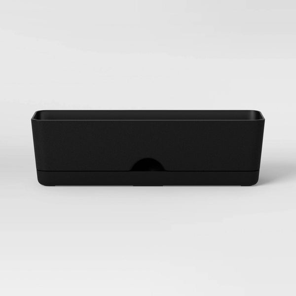 16"x5" Indoor/Outdoor Rectangular Self - Watering Window Box Black - Room Essentials