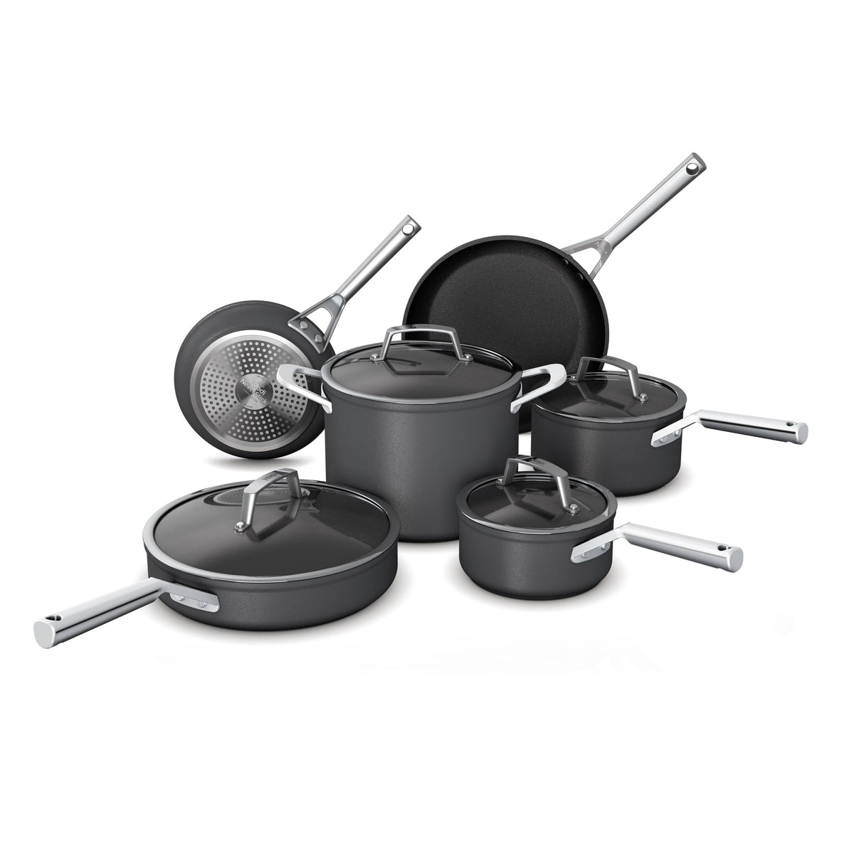 Ninja Foodi NeverStick Premium Hard - Anodized 10 - Piece Cookware Set