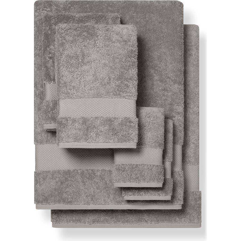 Boll & Branch Plush 6 - Piece Organic Cotton Bath Towel Set in Stone