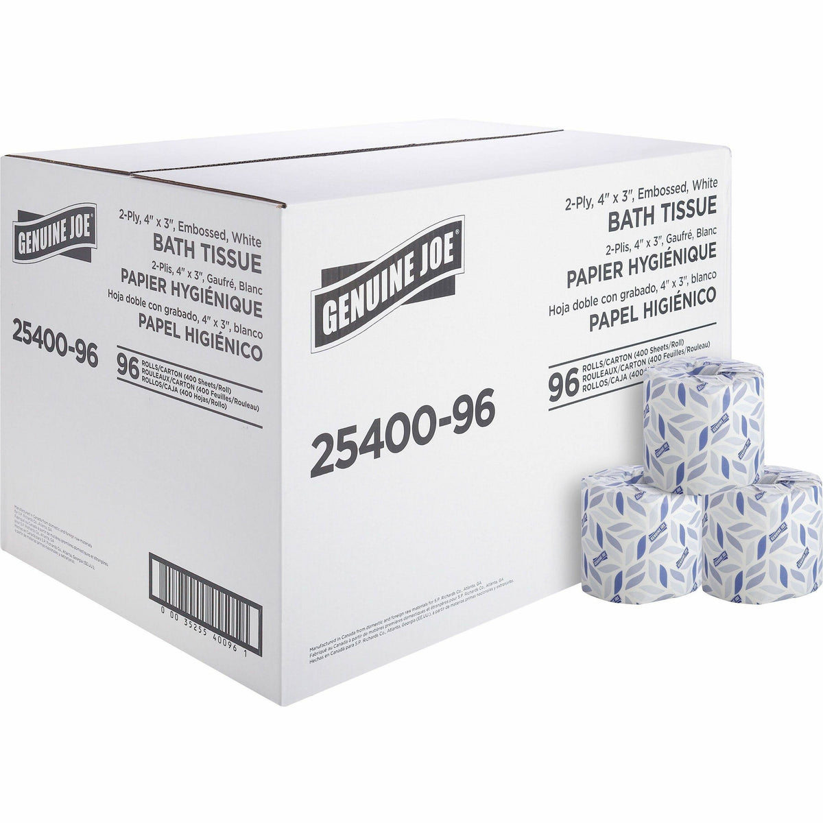 Genuine Joe 2 - Ply Standard Bath Tissue Rolls