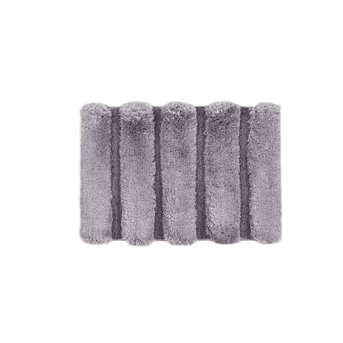 Madison Park Tufted Pearl Channel Solid Bath Rug, Grey