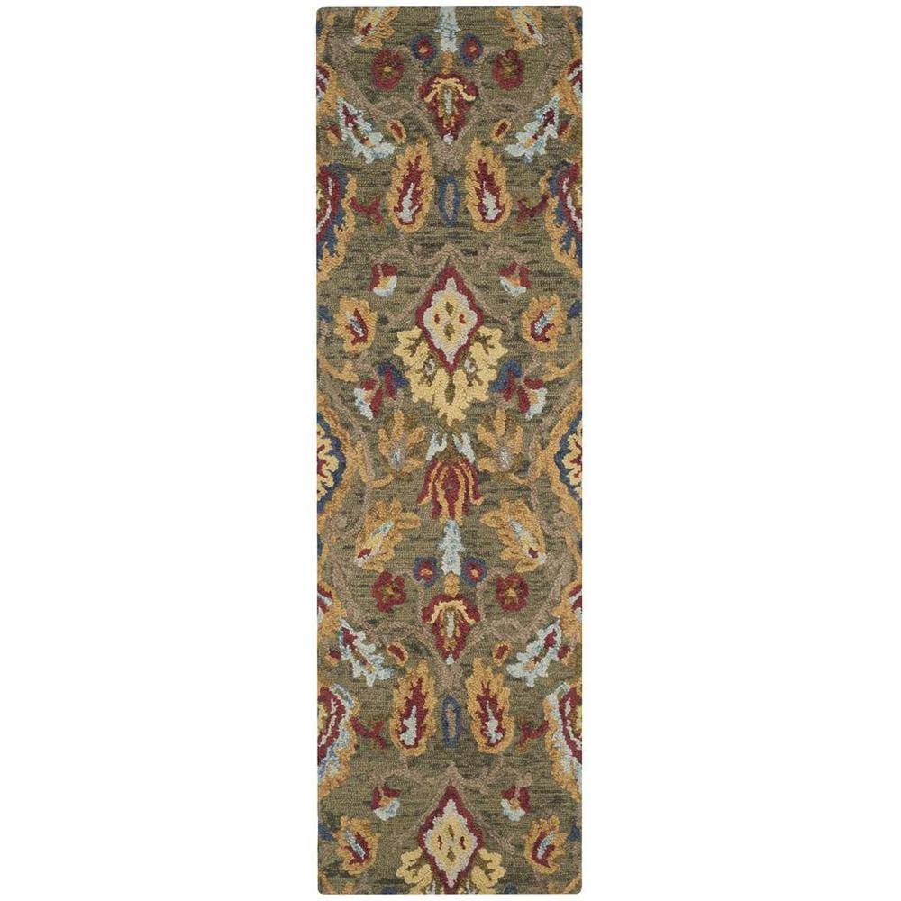 Safavieh Blossom, Green / Multi, 2' - 3" x 14', Area Rug
